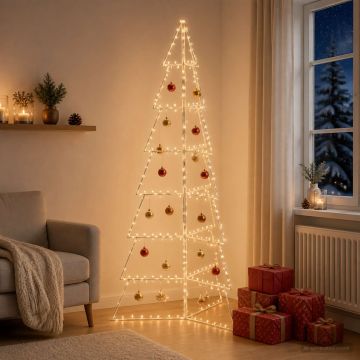 Albero di Natale in metallo KUOPIO 210 cm Acciaio Bianco