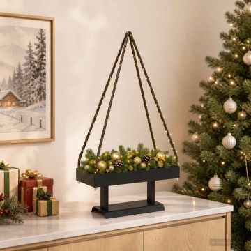 Albero di Natale in metallo con supporto KUOPIO 60 cm Acciaio