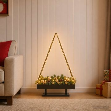 Albero di Natale in metallo con supporto KUOPIO 90 cm Acciaio