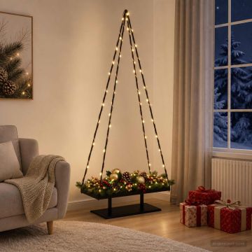 Albero di Natale in metallo con supporto KUOPIO 210 cm Acciaio
