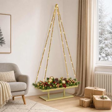 Albero di Natale in metallo con supporto KUOPIO 210 cm Acciaio