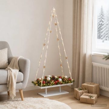 Albero di Natale in metallo con supporto KUOPIO 180 cm Acciaio