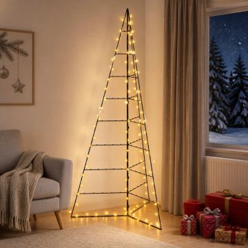 Albero di Natale in metallo KUOPIO 210 cm Bianco caldo Acciaio
