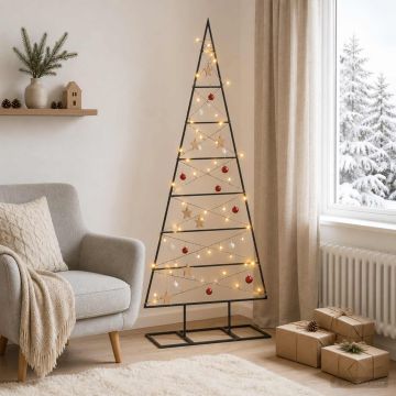 Albero di Natale in metallo KUOPIO 125 cm Bianco caldo