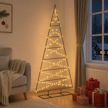 Albero di Natale in metallo KUOPIO 210 cm Bianco caldo
