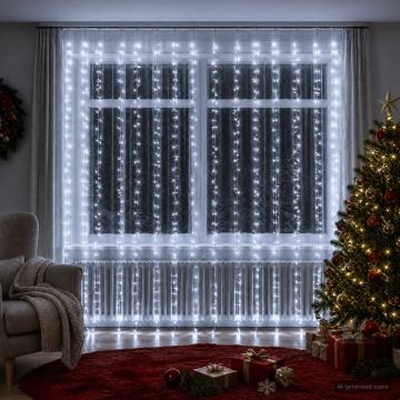 Tenda luminosa Trasparente 600 x 300 cm PVC 600 LED