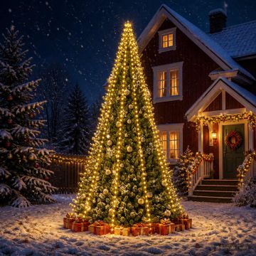 Ghirlande luminose per alberi di Natale Verde 500 cm PVC