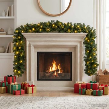 Ghirlanda di Natale Verde 270 cm PVC 50 LED