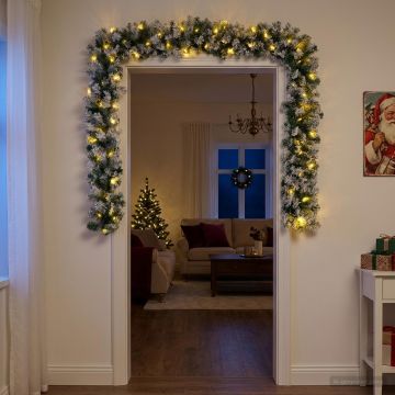 Ghirlanda di Natale Bianco 270 cm PVC 50 LED