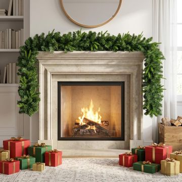 Ghirlanda di Natale Verde 270 cm PVC e PE