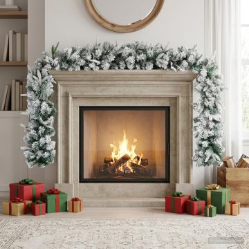 Ghirlanda di Natale Bianco 270 cm PVC e PE