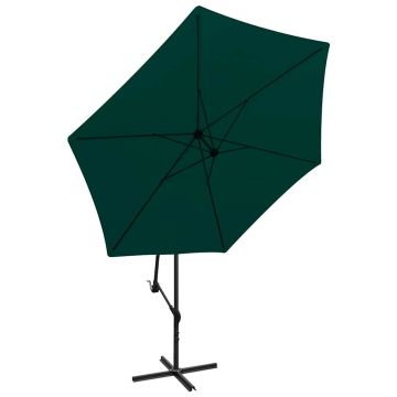 Ombrellone a Sbalzo da Giardino 3 m Verde