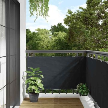 Paravento da Balcone in Tessuto Oxford 75x600 cm Antracite