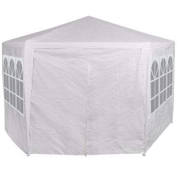 Tendone con 6 Pareti Laterali Bianco 2x2 m