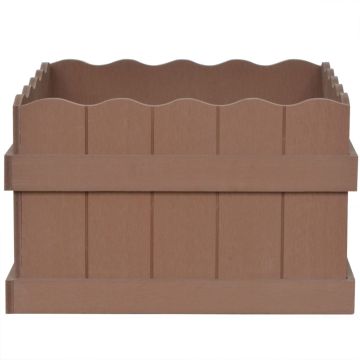 Letto Rialzato da Giardino WPC 40x40x25 cm Marrone