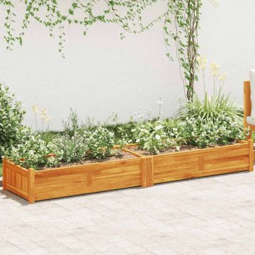 Letto Rialzato da Giardino in Legno di Acacia 200x50x25 cm