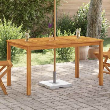 Tavolo da Giardino 140x80x74 cm in Legno Massello di Acacia