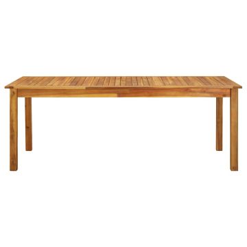 Tavolo da Giardino 200x90x74 cm in Legno Massello di Acacia
