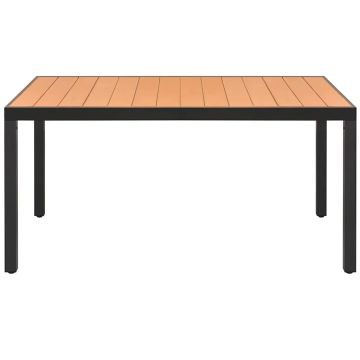 Tavolo da Giardino Marrone 150x90x74 cm cm in Alluminio e WPC