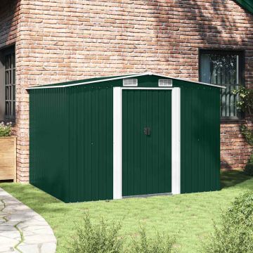Capanno per Attrezzi in Metallo Verde 257x205x178 cm