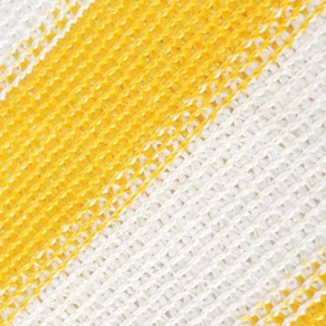 Paravento da Balcone HDPE 75x400 cm Giallo e Bianco