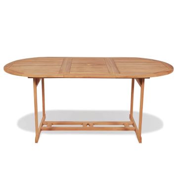 Tavolo da Giardino 180x90x75 cm in Massello di Teak
