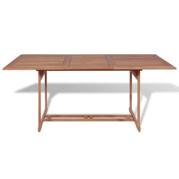 Tavolo da Giardino 180x90x75 cm in Massello di Teak