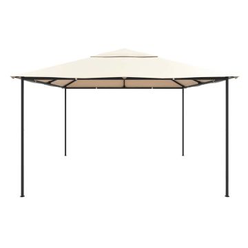 Gazebo Padiglione Tenda Tettoia 4x4 m Acciaio Beige