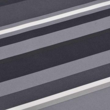 Paravento da Balcone Tessuto Oxford 75x600 cm Grigio a Strisce