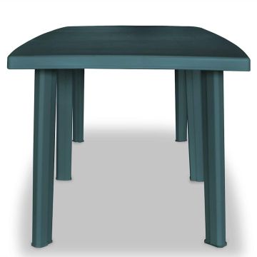 Tavolo da Giardino Verde 210x96x72 cm in Plastica