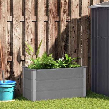Letto Rialzato da Giardino in WPC 100x50x54 cm Grigio