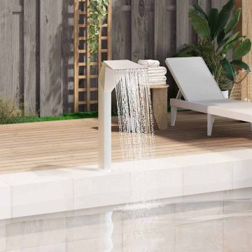 Fontana per Piscina in Acciaio Inossidabile 50x30x90 cm Argento
