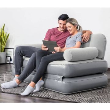 Bestway Divano Gonfiabile 3 in 1 Grigio