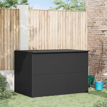 Baule da Giardino Nero 150x100x100 cm in Polyrattan