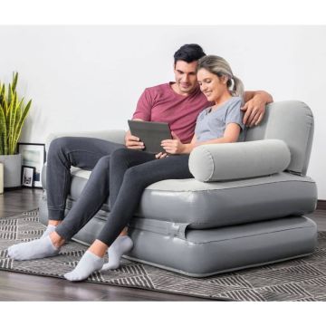 Bestway Divano Gonfiabile 3-in-1 in PVC Grigio