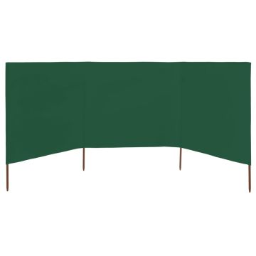 Paravento a 3 Pannelli in Tessuto 400x120cm Verde