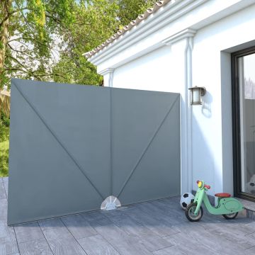 Tenda Laterale per Terrazza Pieghevole Grigio 300x200 cm