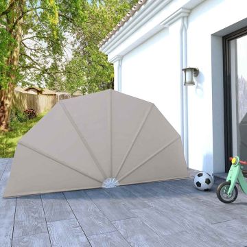 Tenda Laterale per Terrazza Pieghevole Crema 160 cm