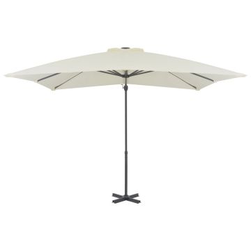 Ombrellone a Sbalzo con Palo in Alluminio 250x250 cm Sabbia