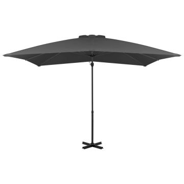 Ombrellone a Sbalzo con Palo in Alluminio 250x250 cm Antracite