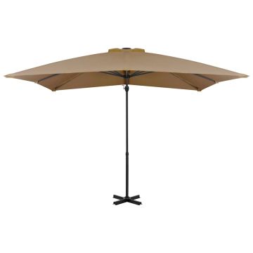 Ombrellone a Sbalzo con Palo in Alluminio 250x250 cm Tortora