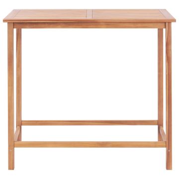 Tavolo da Bar per Esterni 120x65x110 cm Massello di Teak