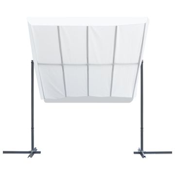 Gazebo con Tetto Mobile Inclinabile 350x253x196 cm Crema
