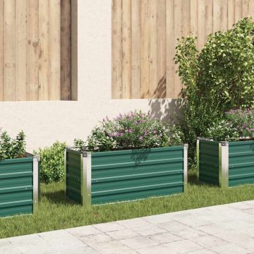 Letto Rialzato Giardino in Acciaio Zincato 100x40x45 cm Verde