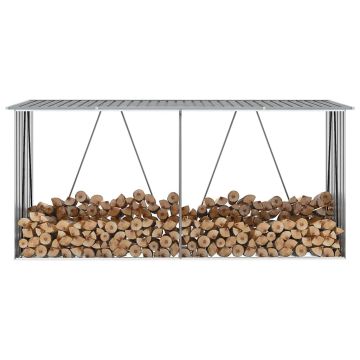 Capannone da Giardino in Acciaio Zincato 330x84x152cm Grigio
