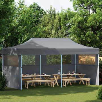 Tenda Pieghevole Pop-Up con Pareti Laterali 3x6 m Antracite