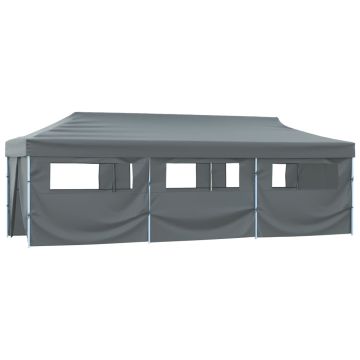 Tenda Pieghevole Pop-Up con 8 Pareti Laterali 870x291x315 cm Antracite