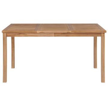 Tavolo da Giardino 150x90x77 cm in Legno Massello di Teak