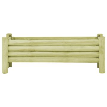Fioriera Rialzata Giardino Legno Impregnato Pino 120x40x42 cm