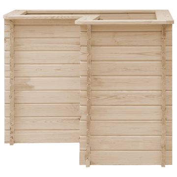 Letto Rialzato da Giardino 100x100x80 cm Legno Massello di Pino